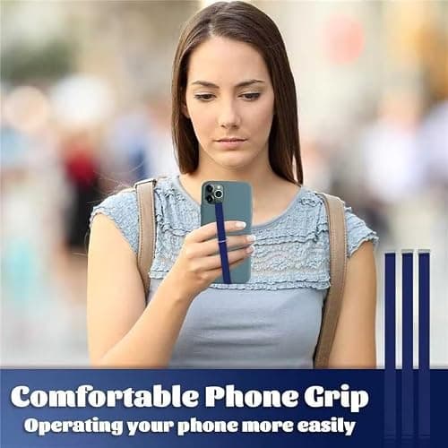 TEAMOLA Silicone Phone Grip Strap - Navy 230 Phone Hand Strap Holder with Loop for Cell Phones, iPhone Grip, Finger Holder & Back of Phone Grips, Secure Anti-Slip Grip(3 Packs) - Thumbnail 6