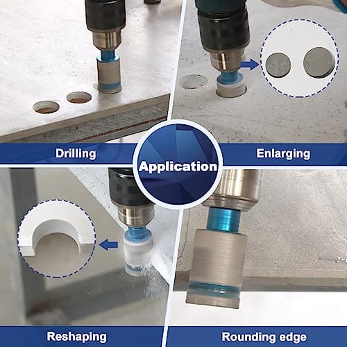 Dry Diamond Core Drill Bit,BRSCHNITT 1 inch Diamond Finger milling bit Triangle Shank for Porcelain Tile Ceramic Stone Granite Marble - Thumbnail 3