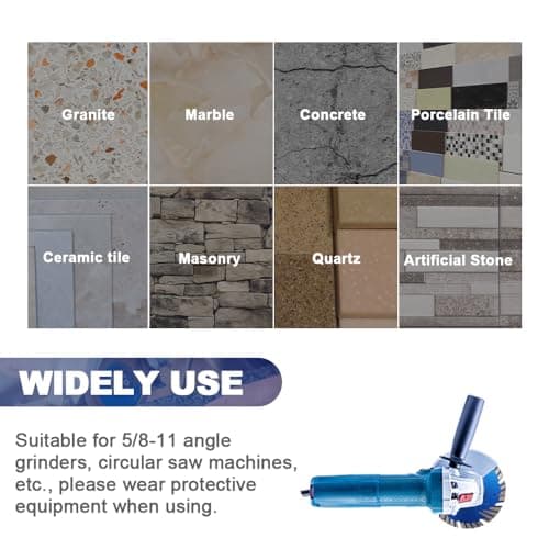 Diamond Granite Cutting Blade 4 1/2"- BRSCHNITT Diamond Saw Blade Cut Concrete,Ceramic Porcelain Tile,Granite,Marble,Masonry,Paver,Quartz Disc 5/8-11 Thread - Thumbnail 3