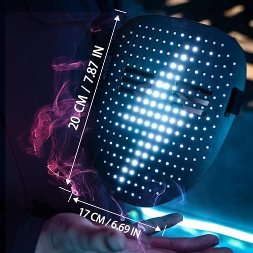 MOYACA Led Mask Light up Mask with Gesture Sensing, Cool Toys Glowing Masks Great Gifts for Halloween Christmas Birthday Costume Party - Thumbnail 4