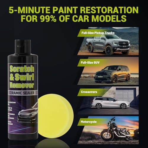 PIMAG Upgraded Car Scratch Remover Kit, Scratch Remover for Vehicles ＆ Cars, Car Paint Scratch Repair, Polishing ＆ Rubbing Compound Paint Restorer with Applicator Pad, add Gloss ＆ Shine 9.2OZ, 1 Pack - Thumbnail 3