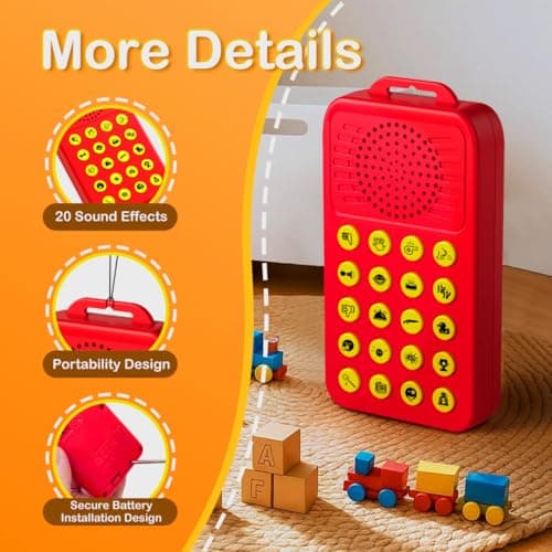 Sound Effects Machine 20 Hilarious Sounds Fart Machine Easter Basket Stuffers Noise Maker Prank for 3 4 5 6 7 8 9 10 11 12 13 Year Old Kids Gifts for Boys Girls (Include 2 AAA Battery) - Thumbnail 4