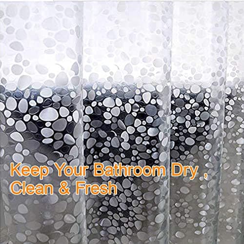 Bostofy EVA 3D Waterproof Shower Curtain Liner, Clear Extra Long Bathroom Shower Liner with Rustproof Metal Gromments and Weighted Magnet,72”Width x 84”Length - Thumbnail 6