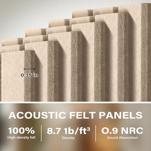 Large Felt Bulletin Board，36" x 24" 6 Pack Cork Board Alternative for Walls,Felt Wall Tiles for Office & Home Decor,Pin Board with 15 Pcs Pushpins and 40 Adhesive Tabs-Camel - Thumbnail 4