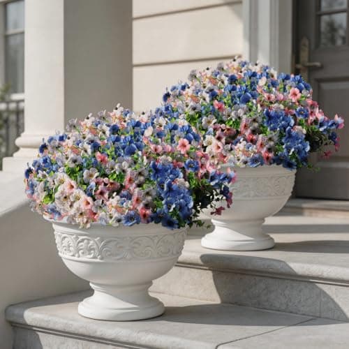 WucaFl Artificial Flowers for Outdoors, 15 Bundles UV Resistant Fake Flowers, Colorful Daisy Faux Plants for Porch Patio Planters, Realistic Outdoor Flowers for Garden Yard Window Box Decor - Thumbnail 3