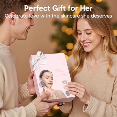 Teen Girls Electric Facial Cleansing Brush – Rechargeable Waterproof Dual Rotating Face Scrubber with 3 Interchangeable Heads, Soft Silicone Exfoliator, Perfect Skincare Gifts - Thumbnail 4