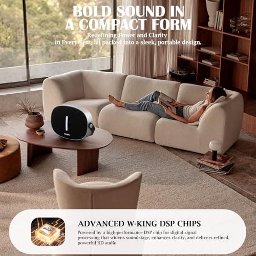 W-KING Portable Loud Bluetooth Speaker with Lights, 96W Peak Speakers Bluetooth 5.4 Wireless Outdoor Boombox, Powerful Bass/Crystal Sound, Fast Charge/USB/AUX for Home/Party, Personalized Gift Ideas - Thumbnail 3