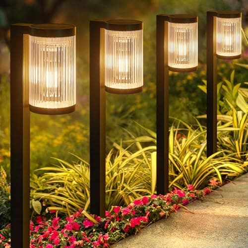ELECLINK Solar Pathway Lights Outdoor, 6 Pack Upgraded Outdoor Solar Lights for Outside Super Bright Up to 15Hrs, IP65 Waterproof Solar Garden Lights for Yard Path Sidewalk Driveway Walkway Decor - Image 1