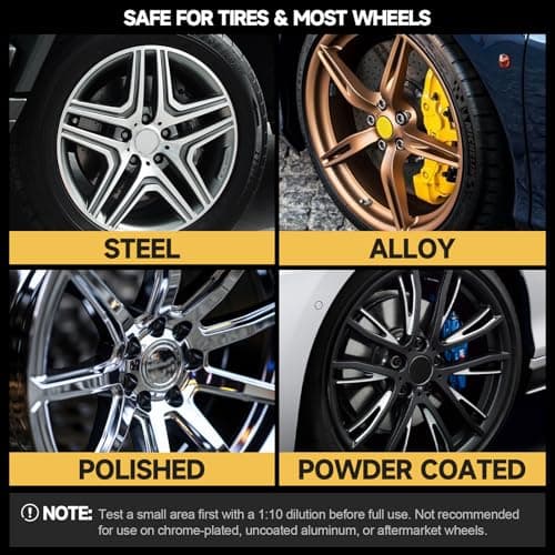 toretark Wheel Cleaner & Tire Cleaner & Rim Cleaner, Professional 3 in 1 Car Wash Iron Remover Cleaning Spray for Car Detailing Supplies 16 Fl Oz - Thumbnail 4
