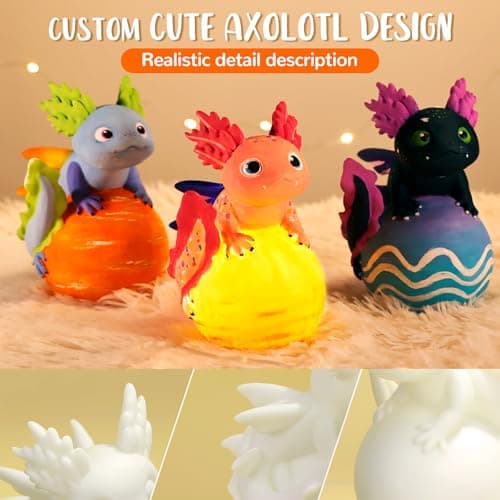 Paint Your Own Axolotl Lamp Kit, Axolotl Crafts Night Light, Arts and Crafts for Kids Ages 4-8, Kids Crafts Ages 6-8 8-12, Birthday Gifts for Girls Boys 6 7 8 9 10 11 12 Years Old 【Upgraded Paints】 - Thumbnail 2