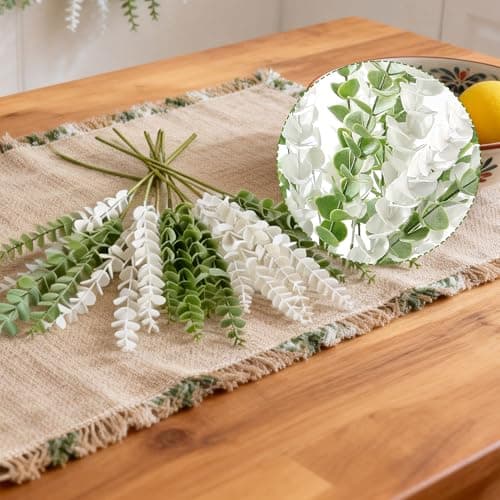 Acfruits 23.6'' Artificial Eucalyptus Stems Decor 12 Pcs Lifelike Eucalyptus Leaves Fake Greenery Branches for Wedding Centerpiece Flower Floral Arrangement - Thumbnail 4