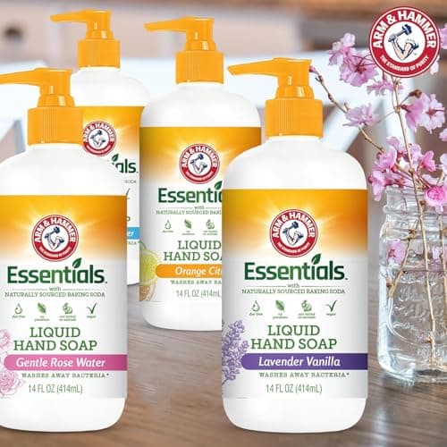 Arm & Hammer 6 Pack Liquid Hand Soap for Skin Cleaning - Cleanser for Kitchen & Bathroom with Fresh Rain Water Scent - Natural Hand Soap Cleanses, Softens 14 FL Oz (414ml) - Thumbnail 5