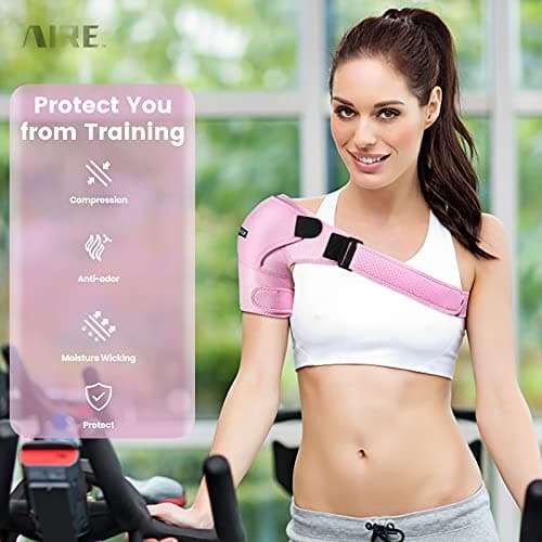 Shoulder Brace for Women and Men Recovery Shoulder. Adjustable Shoulder Support for Rotator Cuff, AC Joint Pain Relief, Shoulder Injuries. Perfect Fit Shoulder Compression Sleeve (One Size Regular) - Thumbnail 4