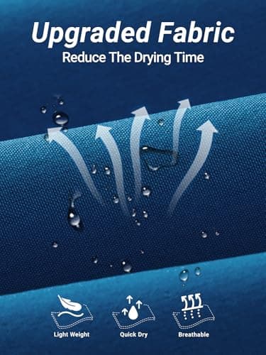 Arcweg Men's Swim Trunks XL Cyan Blue with Compression Liner and Zipper Pockets Quick Dry Bathing Suit Board Swimming Shorts - Thumbnail 6