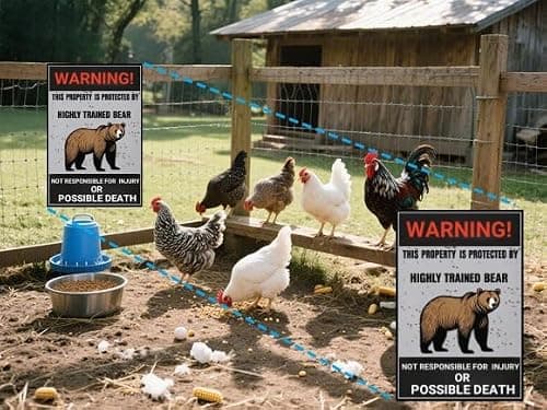 Carastora Vintage Property Protection Sign, 8x12 Inch Metal Tin Warning Sign, Fun Guard Pet Home Wall Decor Outdoor Gate Fence Farmhouse - Thumbnail 3