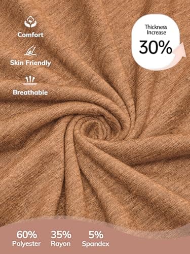 ATHMILE Fall Outfits for Women 2025 Long Sleeve T Shirt Round Neck Basic Loose Tunic Tops Orange - Thumbnail 4
