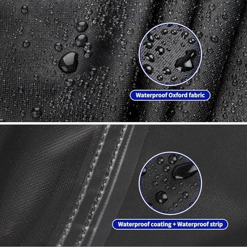 Fizentia Grill Cover for Traeger Grills,600D Waterproof Cover for Woodridge Electric Wood Pellet Grill and Smoker,Heavy Duty Outdoor Wood Pellet Smoker Covers for Woodridge (Large-50x27x46in) - Thumbnail 3