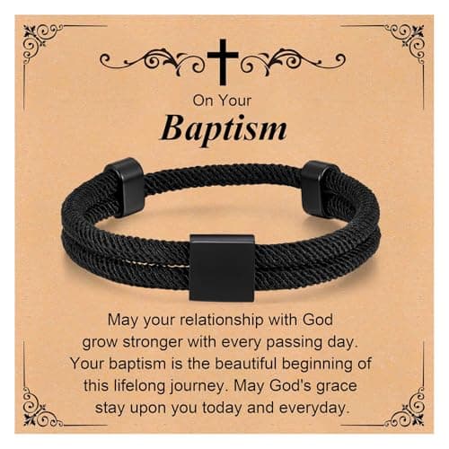 VNOX Rope Bracelet for Men Boy - Christian Scripture Bible Verse Rope Bracelets Religious Gift for Teen Boys Kids Teenage ，Mens Faith Inspirational Easter Birthday Christmas Jewelry Gifts，2 - Image 1