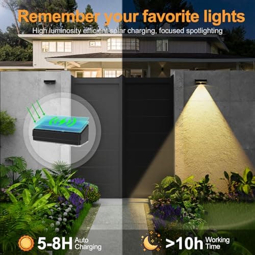 ZCXLIGHT Solar Fence Lights,Fence Lights Solar Powered Waterproof IP65 Multicolor Led 12 Fixed Colors ＆RGB Color Changing for Pool, Deck, Patio, Porch, Stairs, Holiday-4pack - Thumbnail 4