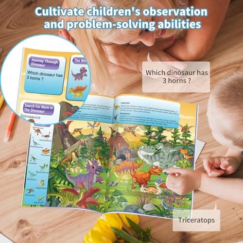 Elfew 4 Pack Puzzle Book for Kids Ages 4-8 8-12,Search and Find Brain Games Activity Book for Kids,Kids Games for Car Game Road Trip Airplane Activities - Thumbnail 5