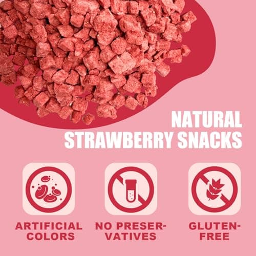16 oz Freeze Dried Strawberry Pieces - Resealable Bucket Dehydrated Strawberries - No Added Sugar Snack for Smoothies, Oatmeal, Yogurt, Baking, Dessert & Trail Mix - Thumbnail 5
