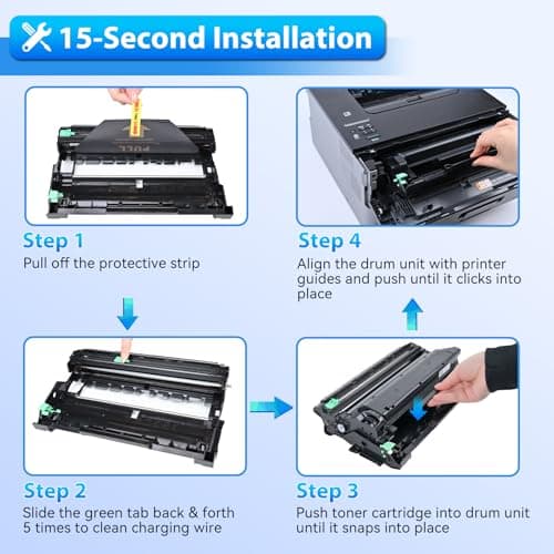ZIPRINT 2-Pack Dr730 Drum Unit Replacement for Brother DR-730 DR 730 for MFC-L2710DW MFC-L2750DW MFC-L2730DW MFC-L2750DWXL DCP-L2550DW HL-L2370DW HL-L2350DW HL-L2395DW Printer, 12000 Pages Yield - Thumbnail 5