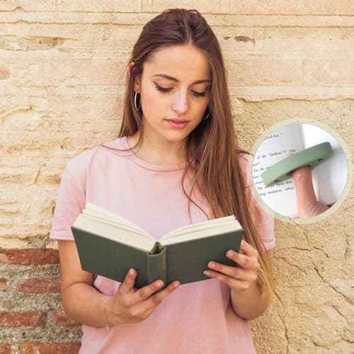 4Pcs Book Page Holder Set, 2Pcs Breathable Silicone Thumb Book Page Holder and 2Pcs Leather Bookmark, Easter Basket Stuffers, Mothers Day Gifts, Reading Accessories for Book Lovers, Readers - Thumbnail 6