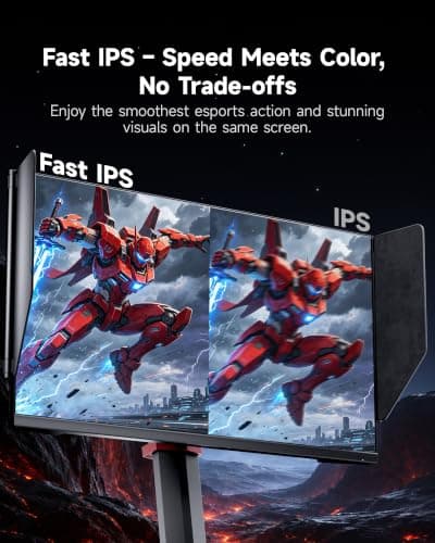 KTC 25M2 Pro 400Hz Gaming Monitor, 24.5 Inch 360Hz Gaming Monitor 1080P, Fast IPS, 1ms GTG, DAC, Adaptive Sync, Vertical Monitors w/Shielding Hood, HDMI DP, Tilt/Swivel/Pivot/Height Adjustment, VESA - Thumbnail 3