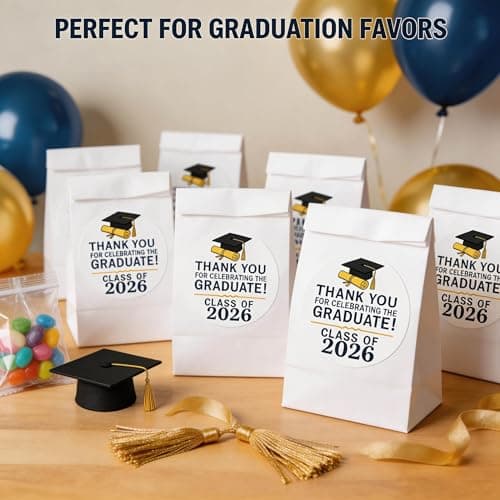 ZLKAPT 2026 Graduation Sticker Labels - Universal Color Palette — 120 Pcs 1.6" Round One Smart Cookie Decals — Safe for Envelopes Treat Bags Cards — Class of 2026 Thank You Party Favors - Thumbnail 2