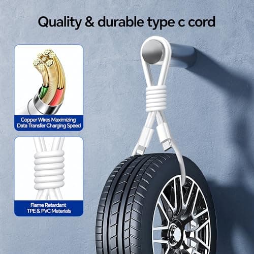 VANOVEI Fast Charger for i Phone Charging, [MFi Certified] for i.Phone Charger, 3.0 PD USB C Charger with 6FT USB C to for Liightning Cable Compatible with Phone 14/13/12/11/Pad, White… - Thumbnail 6