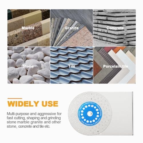 Diamond Granite Cutting Wheel,BRSCHNITT 7 Inch 180mm Vacuum Brazed Angle Grinder Diamond Blade with 5/8-11 Thread for Grinding Beveling Shaping Rounding Granite,Porcelain,Tile,Stone,Marble,Quartz - Thumbnail 4