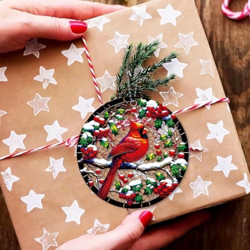 Cardinal Christmas Ornaments, Red Cardinals for Christmas Tree, Beautiful Classy Nature Birds Cardinals Decor, Cardinal Gifts for Women - Thumbnail 4