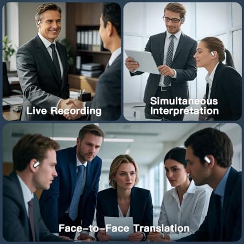 Hsility Translation Earbuds Real Time for Bluetooth Cellphone 168 Languages Translator Headphones for Travel Business Learning - Thumbnail 6