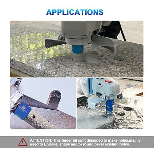 Diamond Core Drill Bit Set - 1" 2" 4" Diamond Tile Hole Saw for Porcelain Tile Ceramic Marble Granite Drilling & 4/5" Finger bit &Adapter - Thumbnail 6