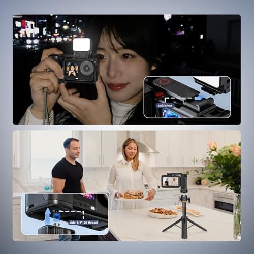 Grip Kit for DJI Action 6 (with Cage), Handle Holder Bundle Expansion Mount with Shutter Button, Quick Release Adapter, Cold Shoe for DJI Osmo Action 6 Accessories - Thumbnail 4