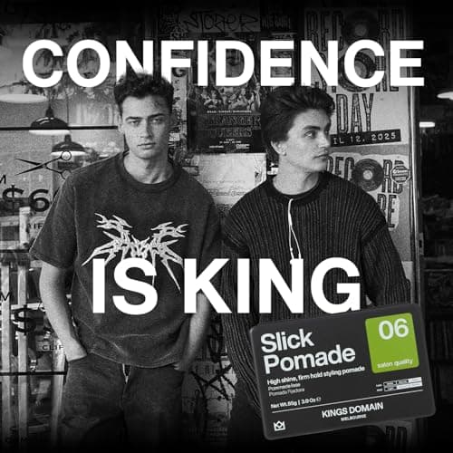 Kings Domain Melbourne Slick Pomade | Men's Hair Pomade | Medium to Strong Hold Shine | Smooth & Sleek Finish | 3oz Professional Grade - Thumbnail 6