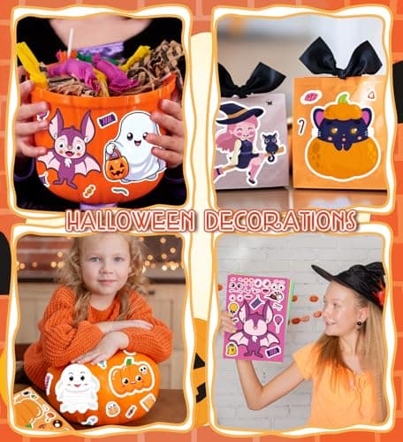 Halloween Party Favors,Halloween Stickers,DIY Crafts Stickers for Kids - Thumbnail 5