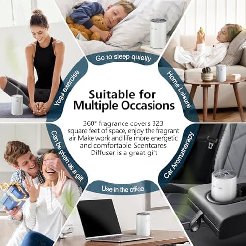 Waterless Diffuser for Essential Oil for Home and car, Sentiment Essential Oil Diffuser with Cold Air Technology, 2 Diffusion Modes, 4 Timer Settings (1/2/4/6H), Warm LED Light Rechargeable - Thumbnail 6