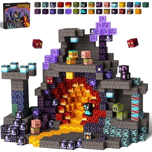 GobiDex Magnetic Blocks Building Toys STEM Sensory Toys for 3+ Year Old Boys Girls, Game-Based Build Magwonder Cave World with Zomblock, Magnet Construction Gift for Birthday - Image 1