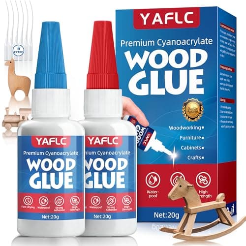 YAFLC Wood Glue Repair, Super Glue for Wood Furniture Heavy Duty, Instant Adhesive for Crafts Repair, Woodworking, Garden, DIY 40g