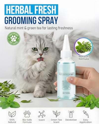 Spray Deshedding Brush for Cats & Dogs, 2-in-1 Mist Grooming Tool with Undercoat Removal, Anti-Static Pet Hair Remover, Gentle Stainless Steel Comb, No Flying Fur, Self Cleaning - Thumbnail 4