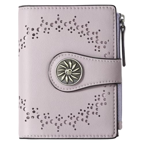 Tipmile Small Wallet for Women Bifold RFID Blocking Card Holder Leather Wallets with Zipper Coin Pocket - Image 1