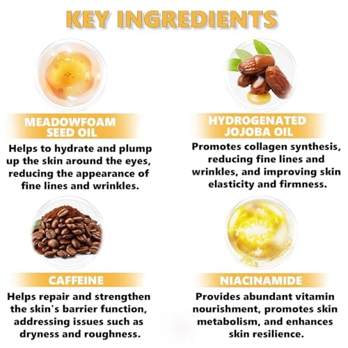 DEBAIY Daytime Eye Cream with 2% Jojoba Oil Anti-Wrinkle Anti-Aging Moisturizing Under Eye Cream 1% Caffeine | Fight Fatigue, Dark Circles & Puffiness (3 Pack 15g Each) - Thumbnail 3