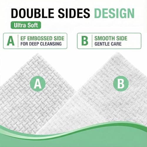 Vinda Clean Face Towels, Disposable, XL Facial Towels, 30 Count - Thick 100% Rayon Fabric Dry Wipes for Sensitive Skin & Makeup Removal - Thumbnail 2