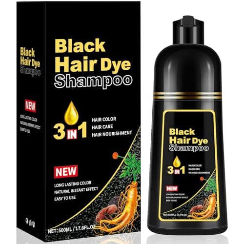 CSFDXD Black Hair Color Shampoo for Gray Coverage - New Upgrade 3-in-1 Herbal Long-Lasting Formula for Women & Men - Image 1