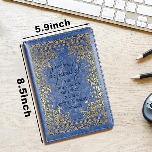 LBWCER Thank You gift May you be proud of the work you do, for Volunteer Staff Coach Nurse Teacher Social Worker Notebook Gift Travel Journal (May blue) - Thumbnail 5