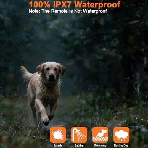 Aikko Professional Dog Shock Collar with Remote - 3300FT Training Collar for Small Medium Large Dogs, IPX7 Waterproof Rechargeable eCollar with 3 Training Modes for No-Pull Stubborn Dogs (Navy Blue) - Thumbnail 4