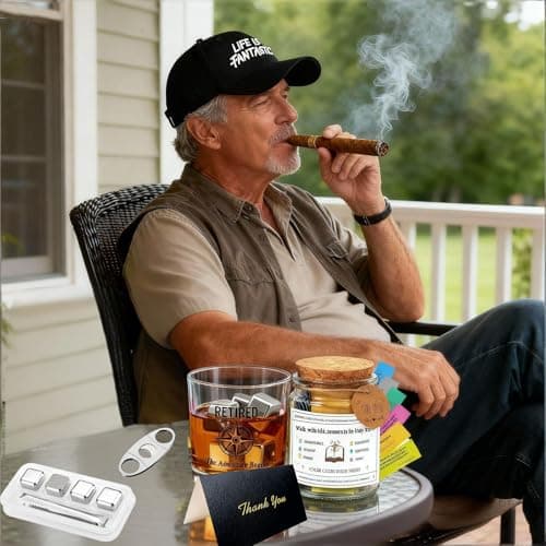 Retirement Gifts for Men 2026,12Pcs Birthday Gift for Dad,Happy Retired Gifts Basket for Father, Grandpa, Coworker, Teachers, Boss, Friends, Retirees. - Thumbnail 3