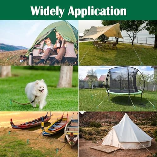 LIFEBED 18 inch Ground Anchors Srew in Heavy Duty, Earth Shed Anchor Kit, Trampoline Stake Hook for Dirt, Swing Sets, Playset, Tent, Canopy, Carport, Mobile Home Tie Down, 6 Pack - Thumbnail 6