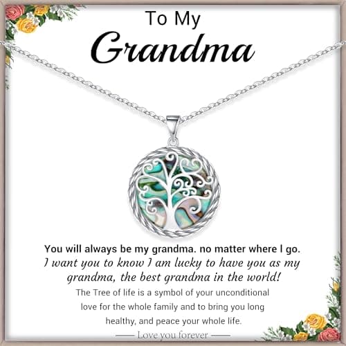 Btysun Mothers Day Gifts for Grandma, Grandma Gifts Tree of Life Necklace for Women Gigi Nana Retirement 70th 80th Birthday Gifts for Her Christmas Jewelry Stocking Stuffers for Women - Image 1